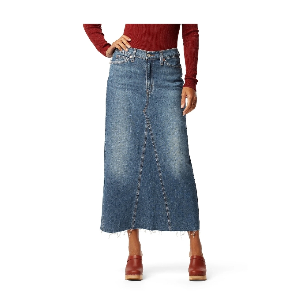 Signature by Levi Strauss Denim Medium Was Blue Maxi Skirt Size 12